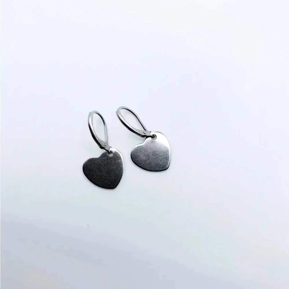 Huggie Heart Hoops Earrings